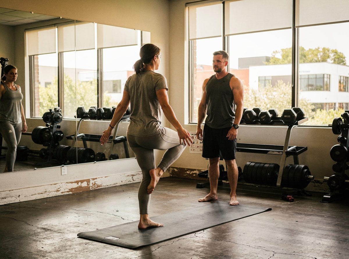 A private one-to-one coaching session at Totex Movement Studio